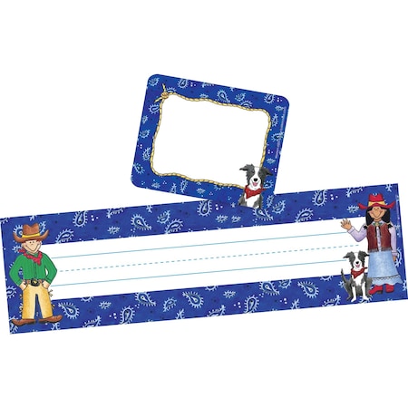 Barker Creek Western Name tag & Name Plate Set, 81/Set 3969